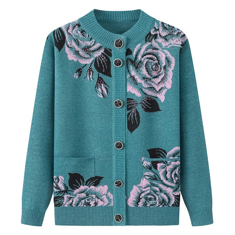 Casaco Feminino Flores Geladas Azul