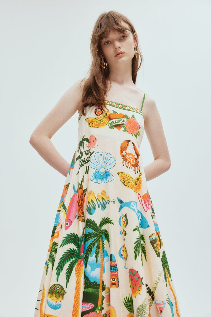 Vestido Longo Estampado FarmGrace