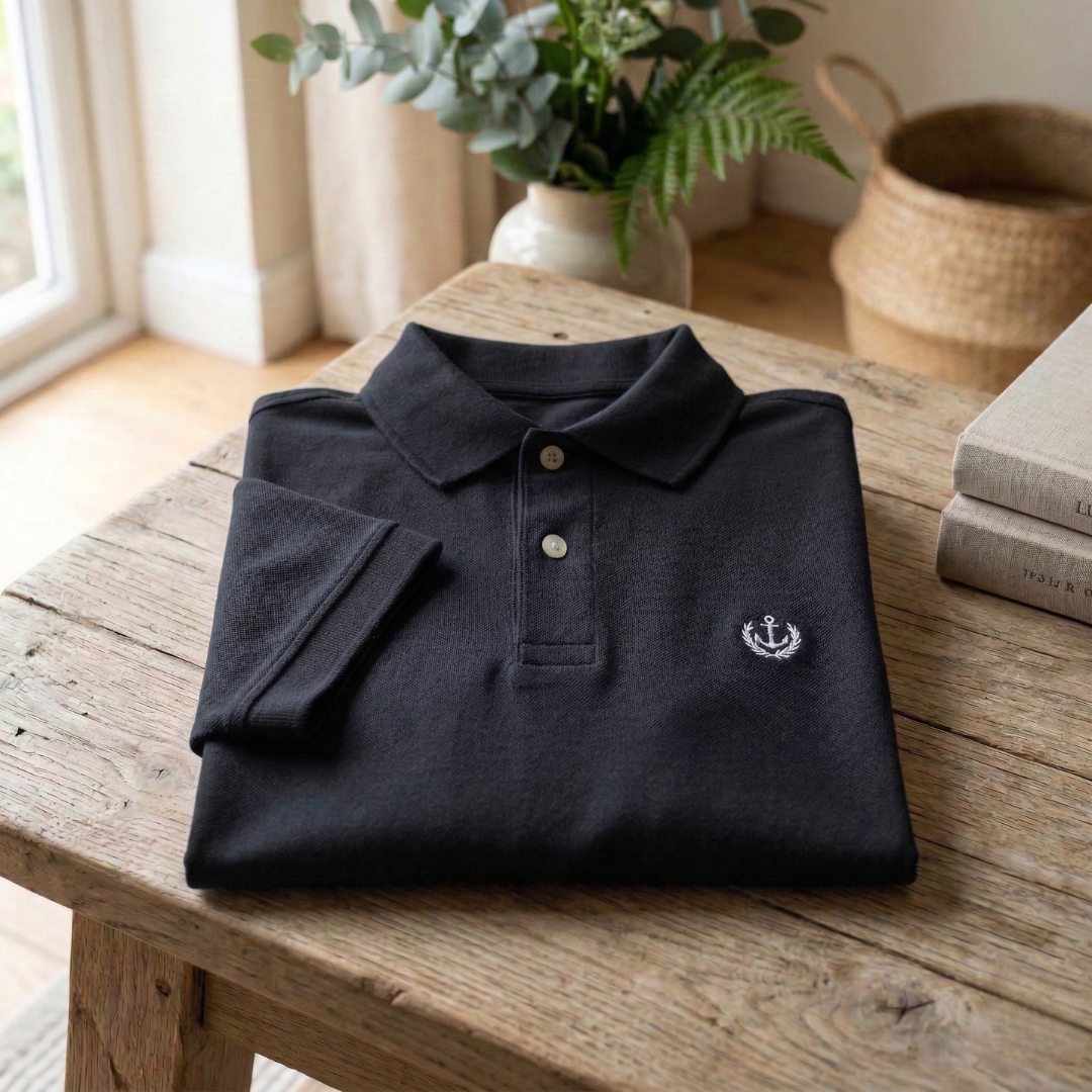 Klassiche Schwarz Polo-T-Shirt