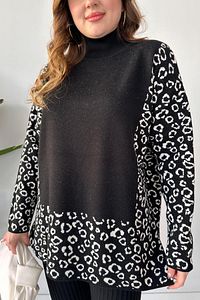 Conjunto Pima Glam: Blusa Animal Print e Calça Canelada