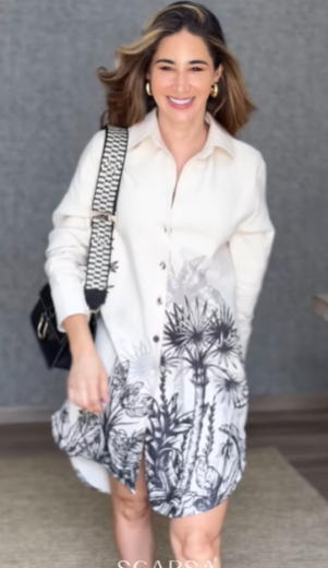 Vestido Camisa  Botânica minimalista