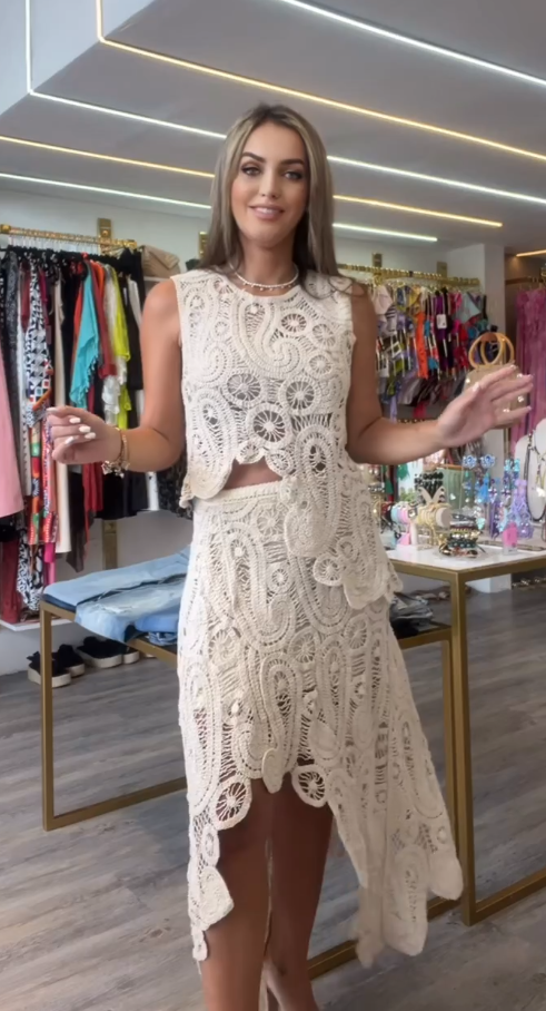 Vestido Longo Crochê Boho Branco