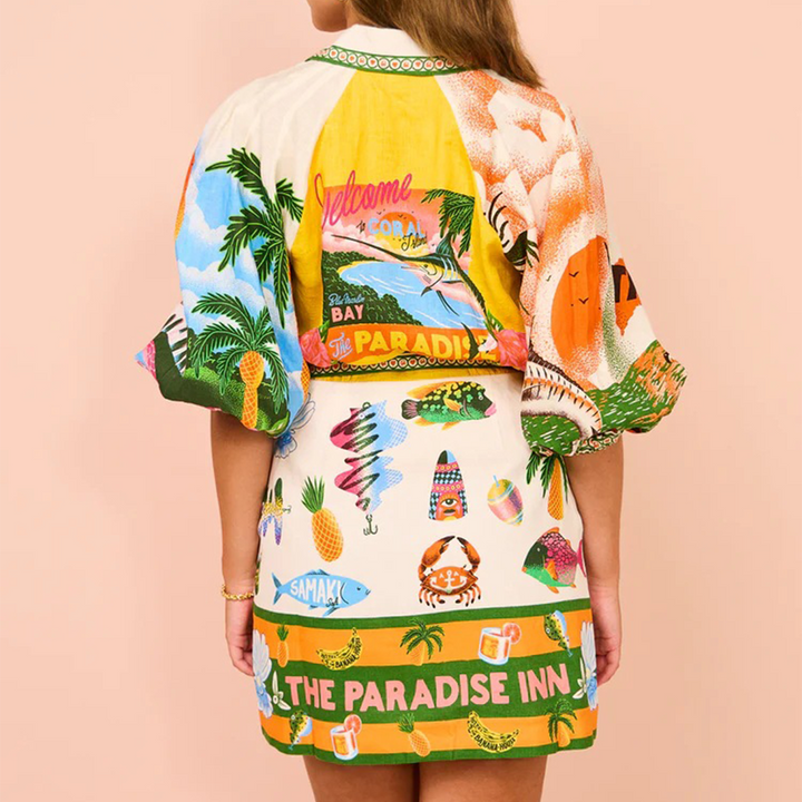 Vestido Curto Estampado FarmLace