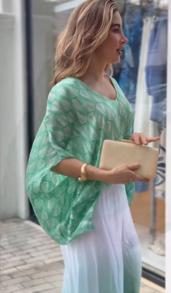 Conjunto Feminino Blusa e Pantalona Verde