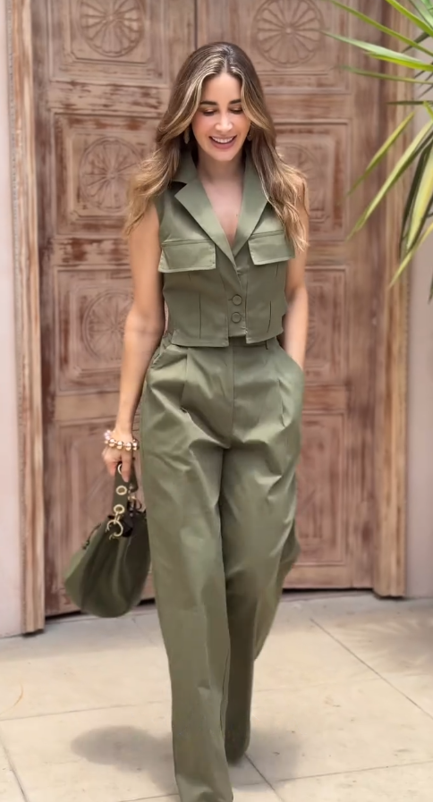Conjunto Alfaiataria Verde Militar