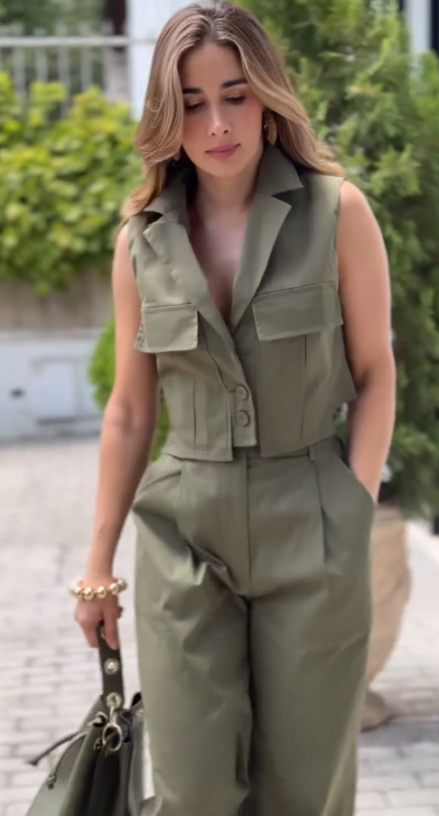 Conjunto Alfaiataria Verde Militar